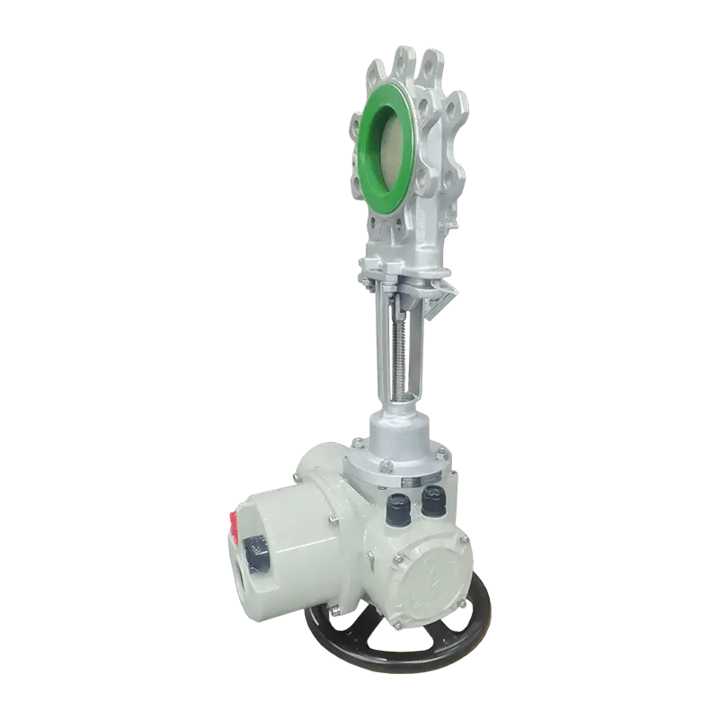 Vanne à guillotine électrique à couteau