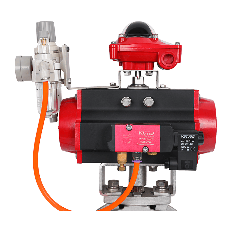 Vanne papillon à poudre pneumatique