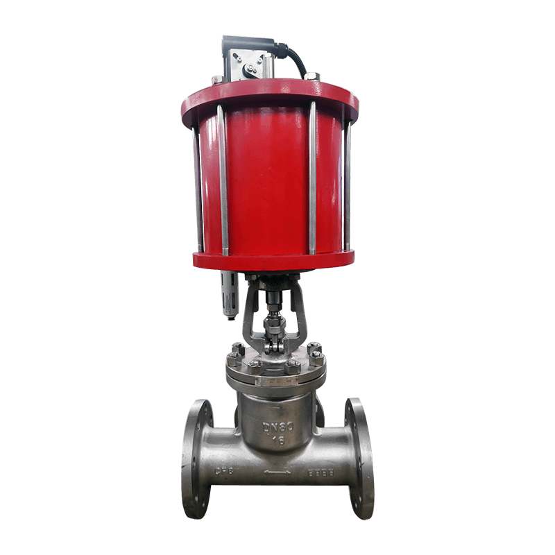 Vanne d'arrêt pneumatique en acier inoxydable