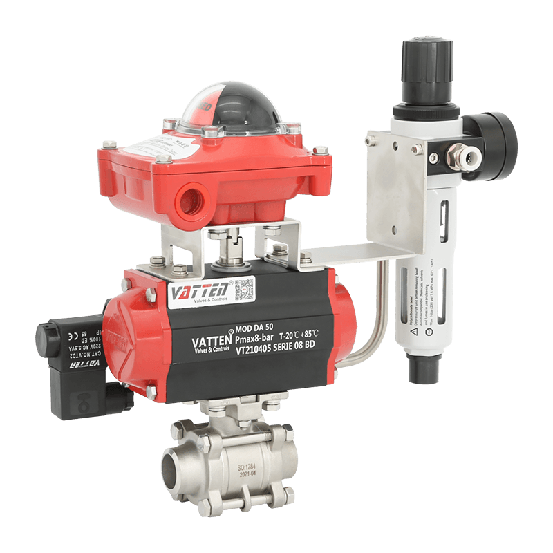 Robinet à tournant sphérique de soudage pneumatique