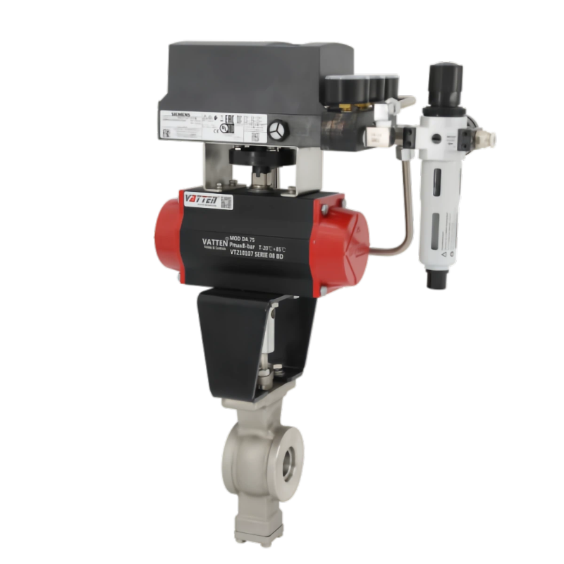Robinet à tournant sphérique pneumatique de type V